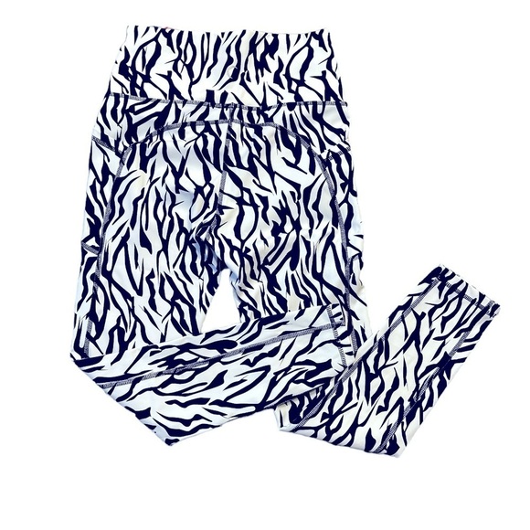 Zyia Active Safari Pocket Brilliant Zebra Hi-Rise 7/8 Compression Size 6-8 - Picture 5 of 9